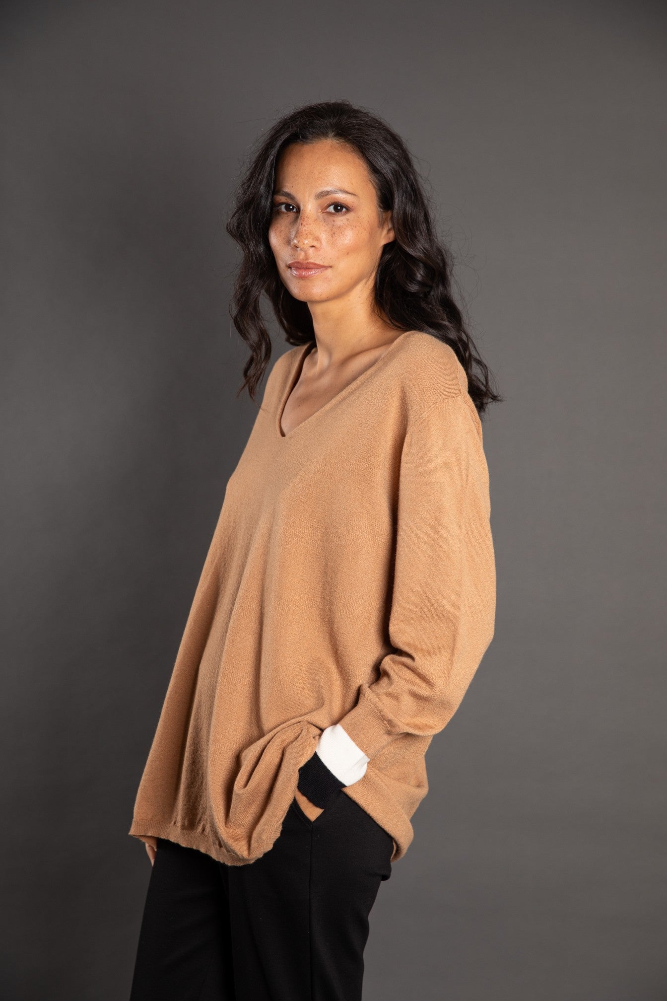 Elettra Basic V-Neck Blouse