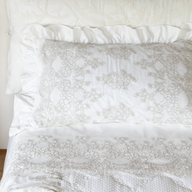 LENZUOLO IN PERCALLE E COPPIA FEDERE PERGOLA PETRA