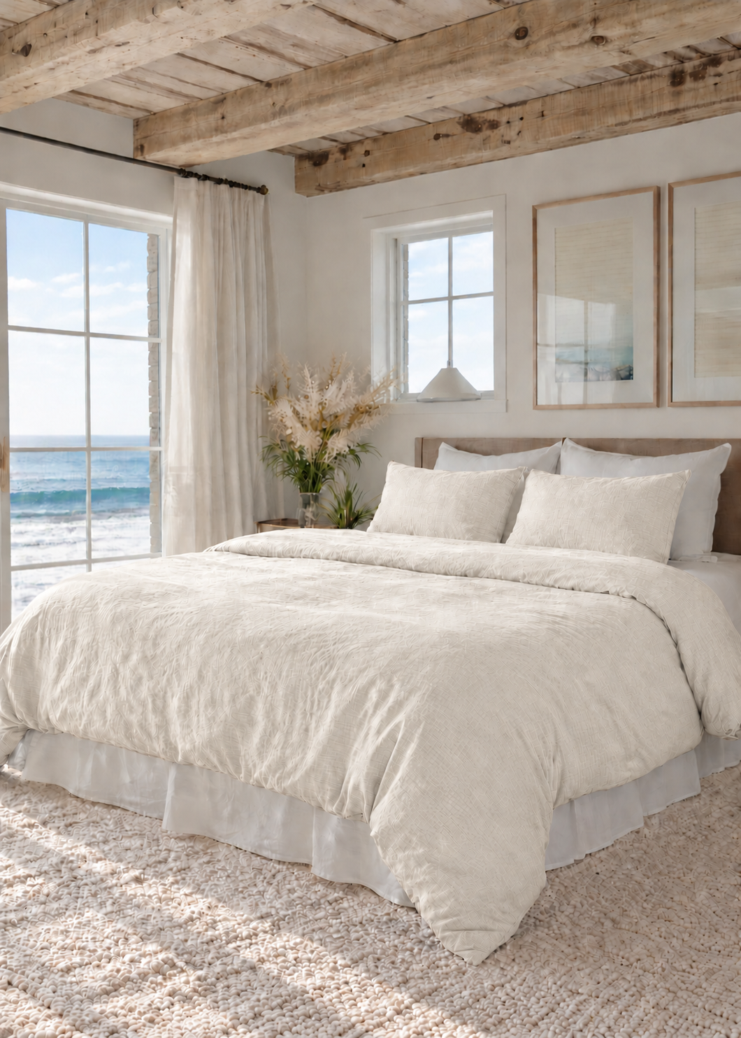 Basic duvet cover with pair of pillowcases