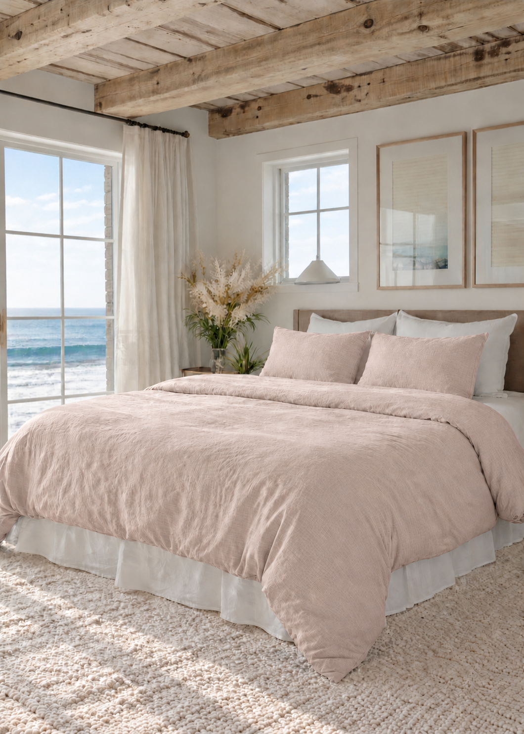 Basic duvet cover with pair of pillowcases