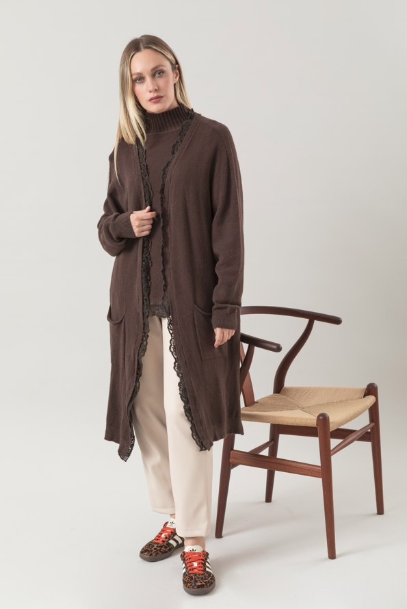 CARDIGAN LUNGO KENT BASIC / CORINZIO