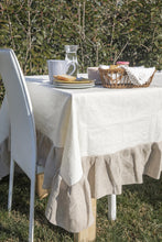 Load image into Gallery viewer, Stain-resistant tablecloth in pure waxed linen Volant
