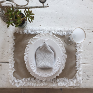 Set of 2 Chic Waxed Linen Placemats