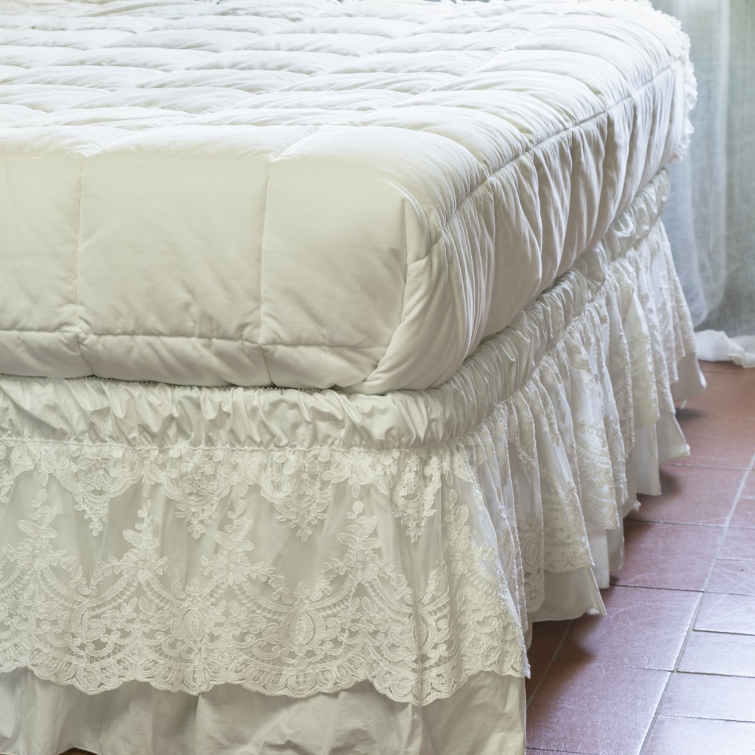 GONNA CON ELASTICO PER LETTO IN PERCALLE