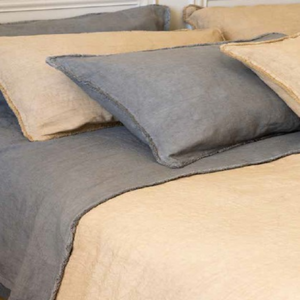 Industrial linen sheet with pair of pillowcases