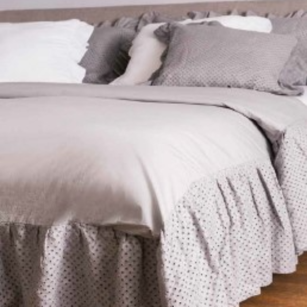 Duvet cover with pair of Vichy pillowcases