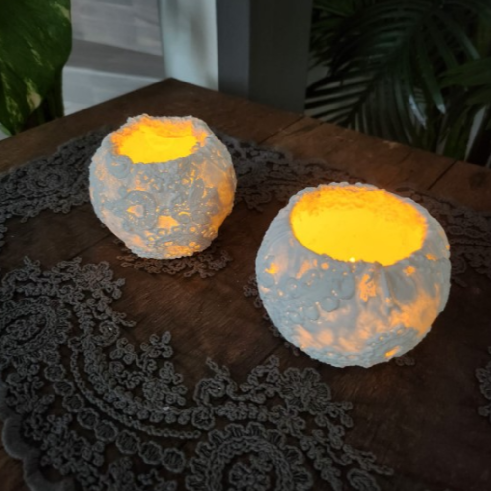 Tea Light Lace Candle