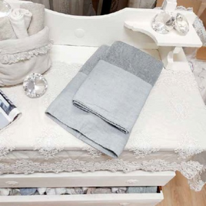 Linen Edge Bath Pair