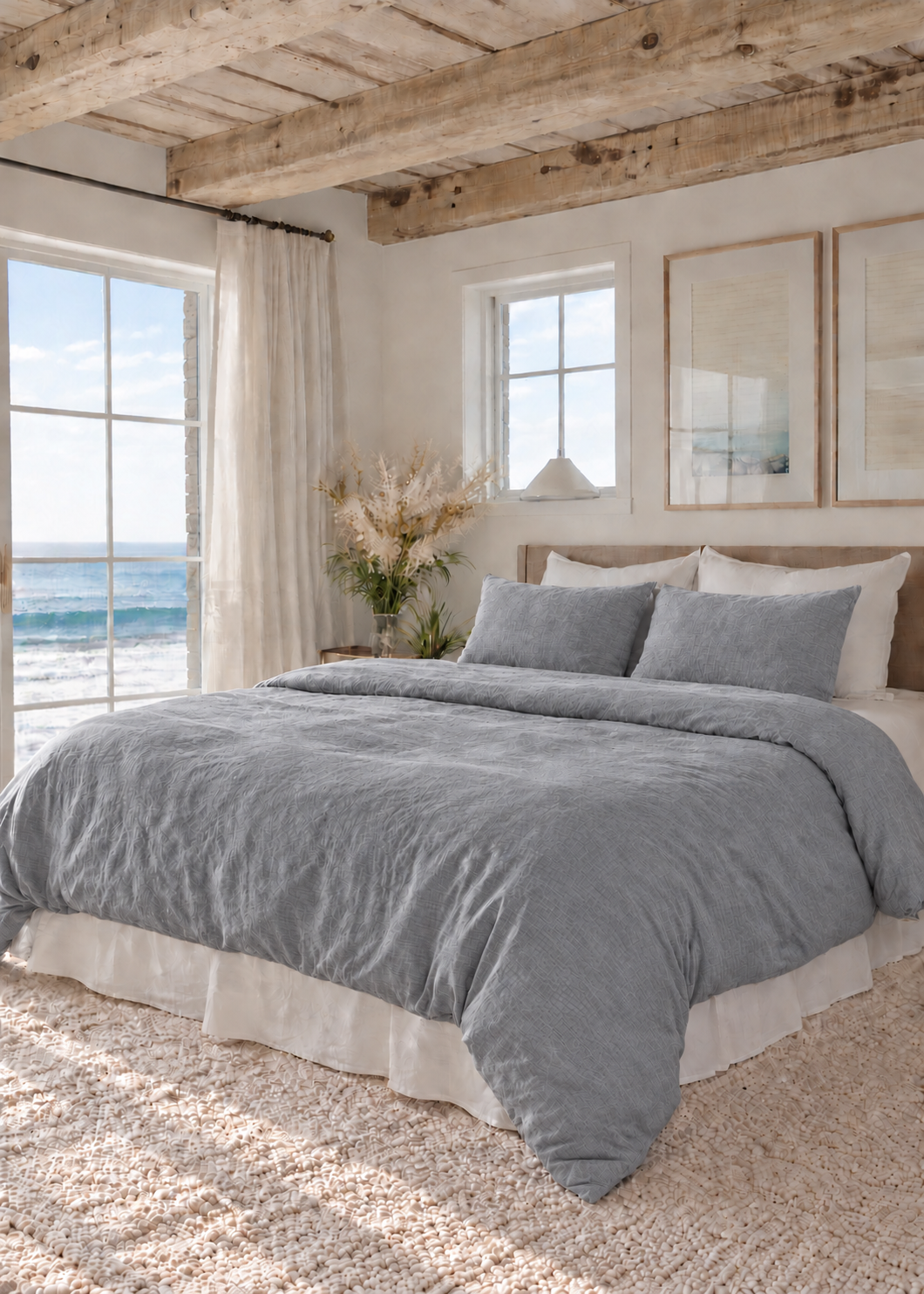 Basic duvet cover with pair of pillowcases