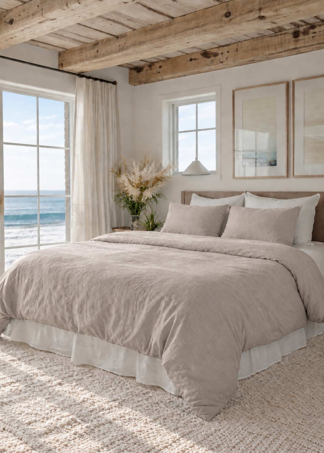 Basic duvet cover with pair of pillowcases