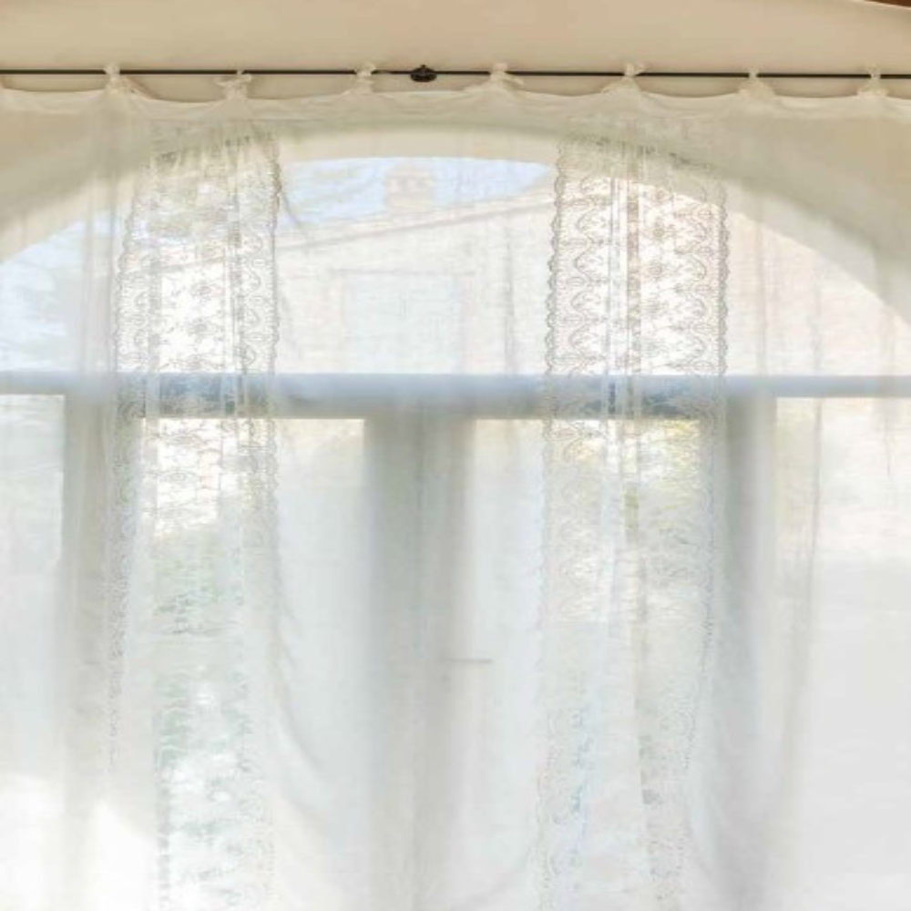 Corinthian Suite Gauze Curtain with Drape